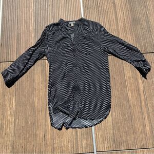 Market & Spruce Long Sleeve Blouse | Size: Small | Color: Black